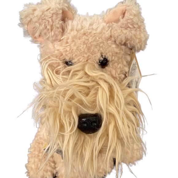 Chantilly Lane Plush Dog Smiley Schnauzer Tan Curly Fur NOT Working For Parts - Picture 1 of 9